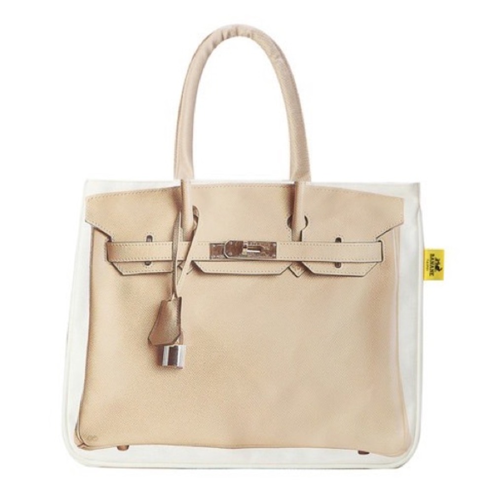 Birkin Inspired Canvas Tote Large Size